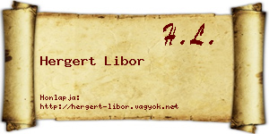 Hergert Libor névjegykártya